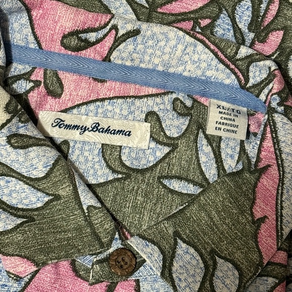 Tommy Bahama Men's Short Sleeve Floral Shirt Silk, XL - Picture 6 of 8
